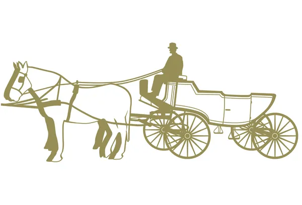 Wedding carriage Stock Illustration