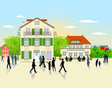 Provincial town clipart