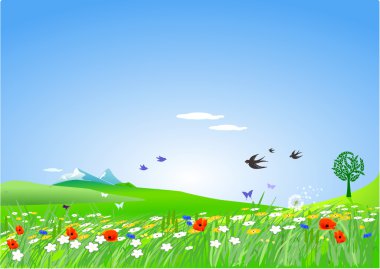 Countryside springlike clipart