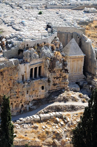 Das Rachefeldgrab Des Sacharja Kidron Tal Jerusalem — Stockfoto