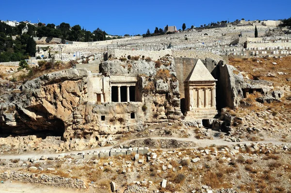 Das Rachefeldgrab Des Sacharja Kidron Tal Jerusalem — Stockfoto