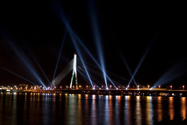 The light festival Staro Riga (Beaming Riga) — Stock Photo, Image