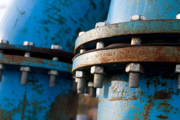 Blue pipelines — Stock Photo, Image
