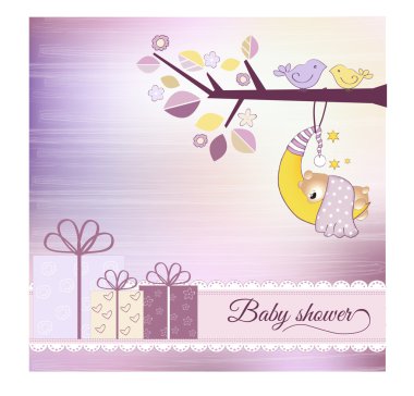 Baby shower invitation clipart