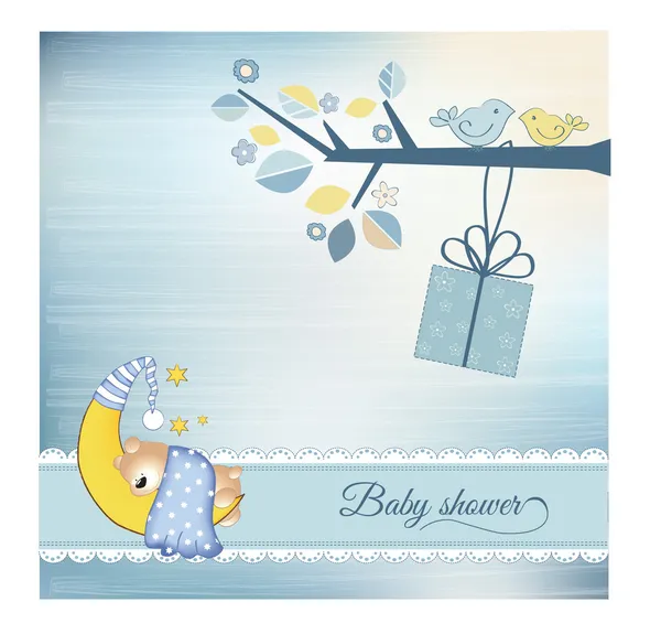 Annonce de douche bébé — Image vectorielle