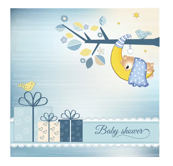 Annonce de douche bébé — Image vectorielle