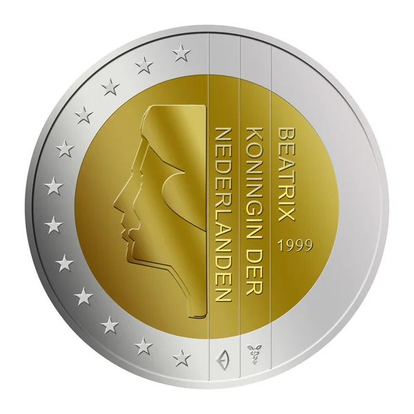 Dutch 2 Euro Coin — Stock Photo, Image