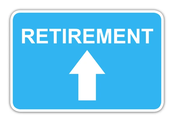Retirement highway sign — Stock Photo, Image