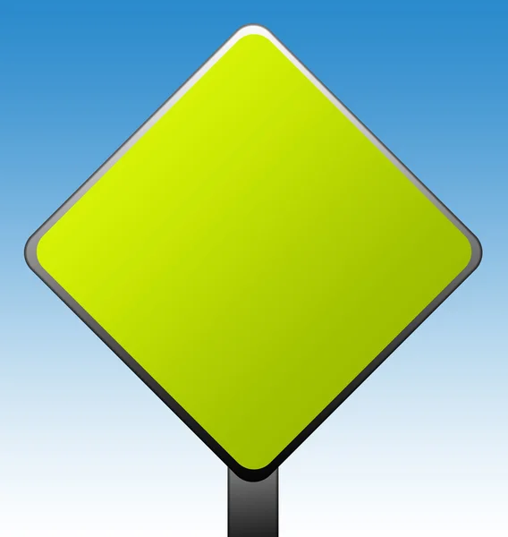 Leeres grünes Schild — Stockfoto