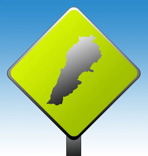 Znak drogowy Liban — Zdjęcie stockowe