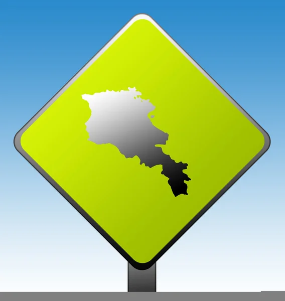 Arménia sinal de estrada — Fotografia de Stock