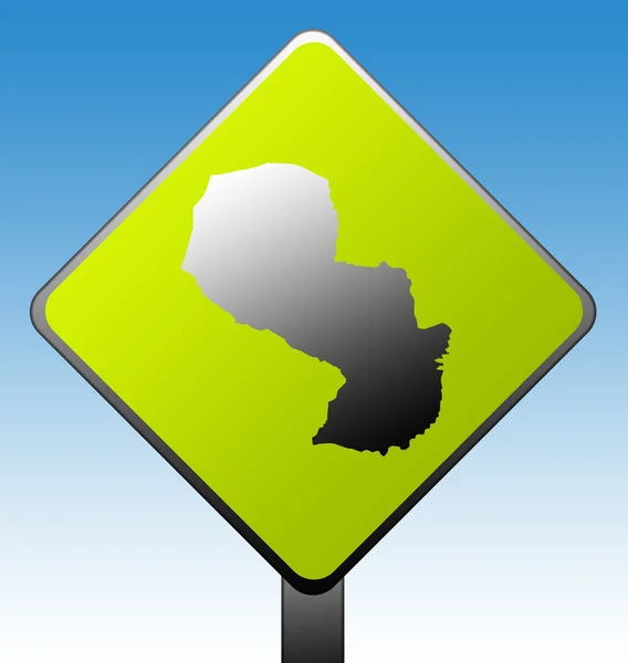 Paraguay road sign — Stock Photo, Image