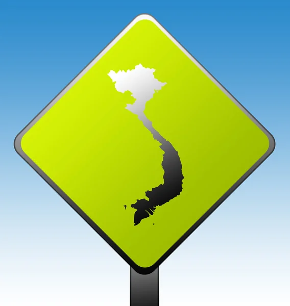 Vietname sinal de estrada — Fotografia de Stock