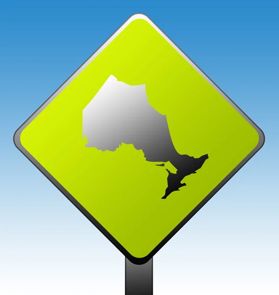 安大略省道路标志 — 图库照片