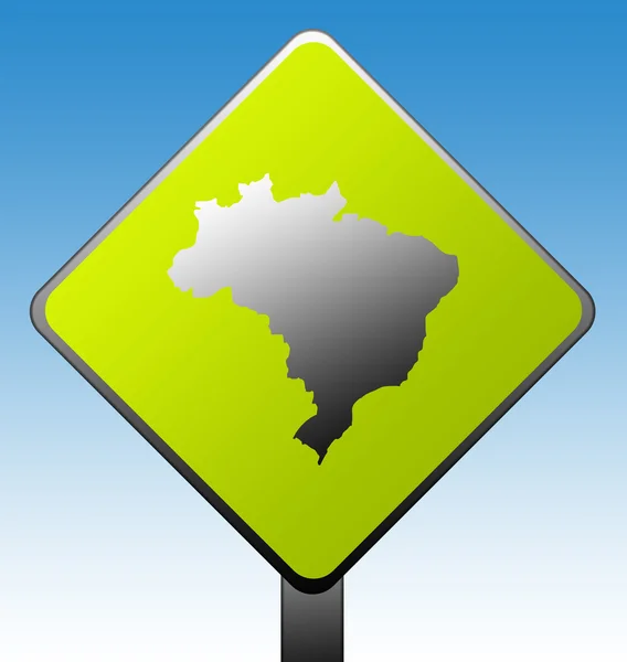 Бразилія дорожній знак — стокове фото