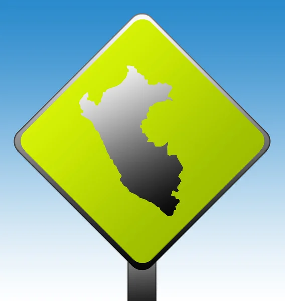 Znak drogowy Peru — Zdjęcie stockowe