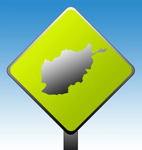 阿富汗道路标志 — 图库照片