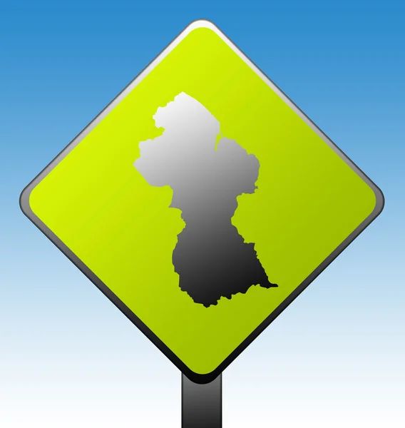 圭亚那道路标志 — 图库照片