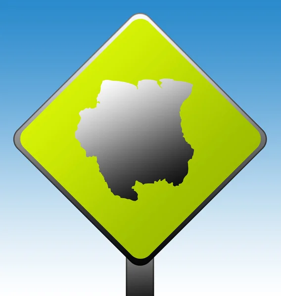 Suriname cartello stradale — Foto Stock