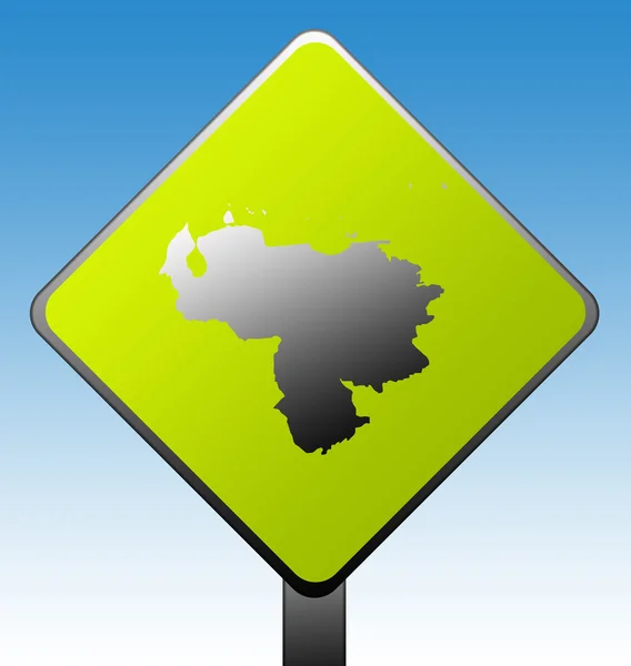 委内瑞拉道路标志 — 图库照片