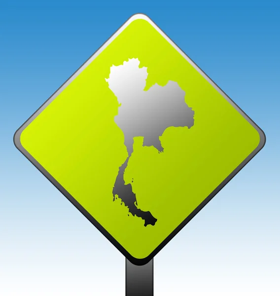 Thailand road sign — Stock Photo, Image