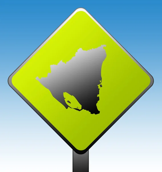 尼加拉瓜道路标志 — 图库照片