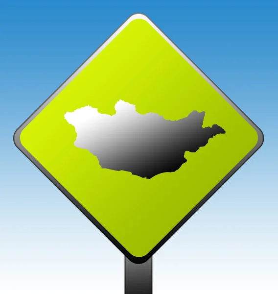 モンゴルの道路標識 — ストック写真