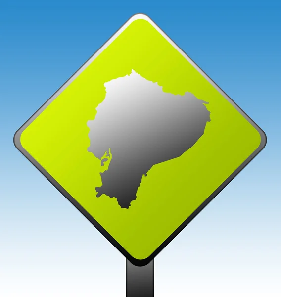 Znak drogowy Ekwador — Zdjęcie stockowe