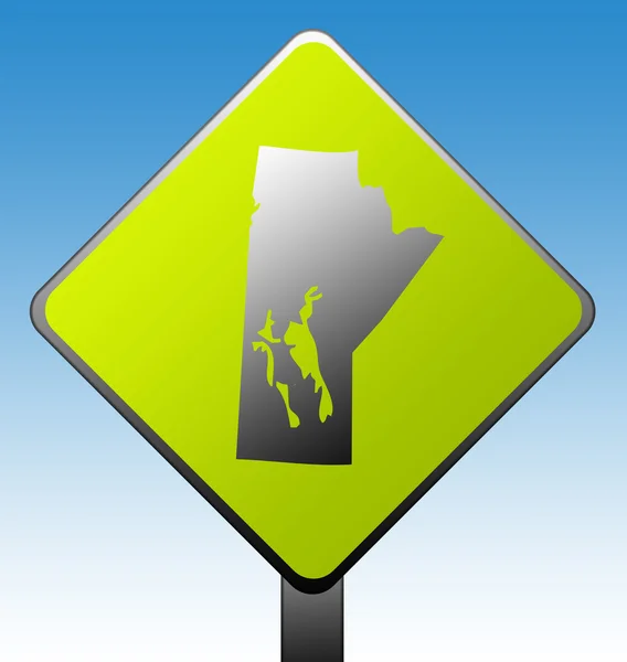 Znak drogowy prowincji Manitoba — Zdjęcie stockowe