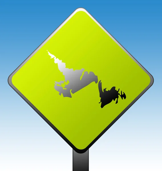 Provincie Newfoundland dopravní značka — Stock fotografie