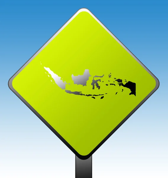 Znak drogowy w Indonezji — Zdjęcie stockowe