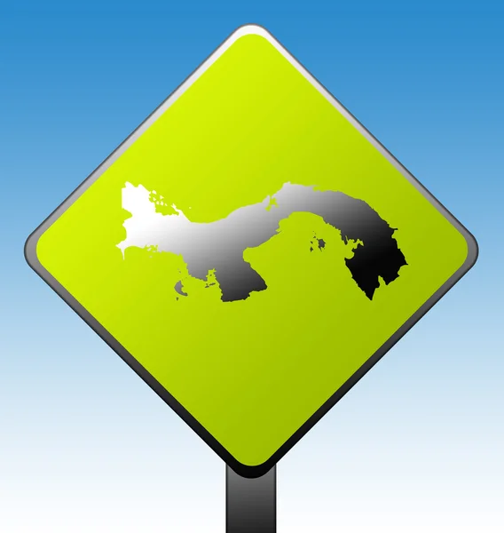 Znak drogowy Panamy — Zdjęcie stockowe
