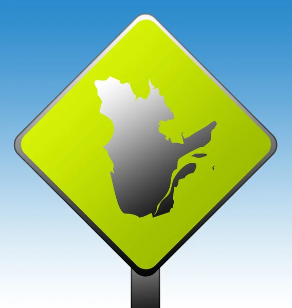 魁北克省道路标志 — 图库照片