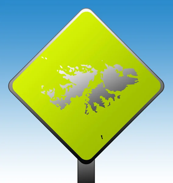 Sinalização rodoviária das Ilhas Falkland — Fotografia de Stock