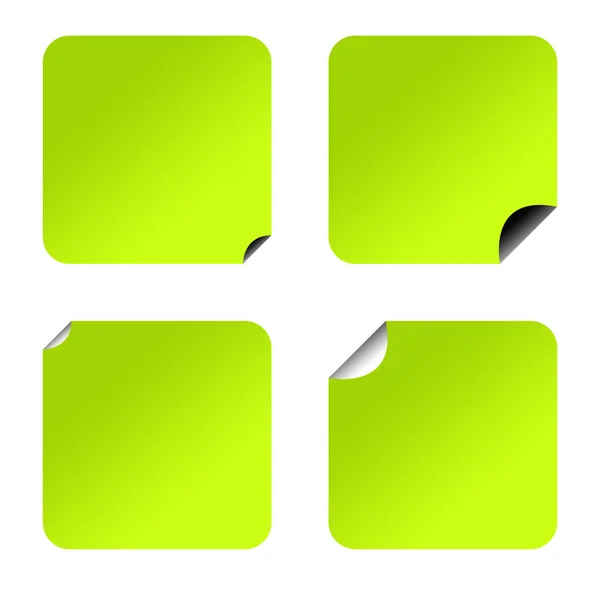 Blank green eco stickers — Stock Photo, Image