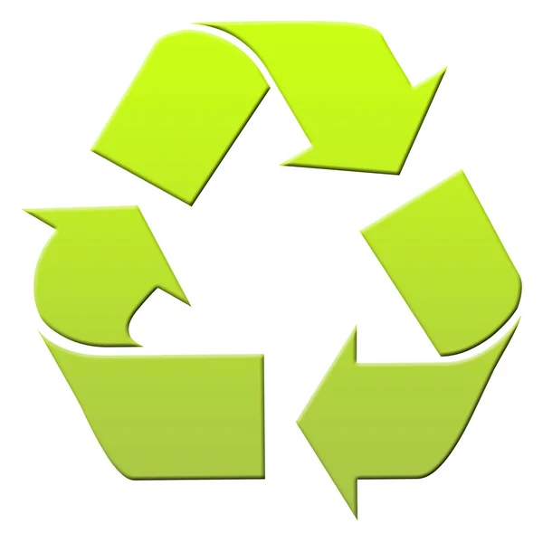 绿色回收利用符号 — 图库照片