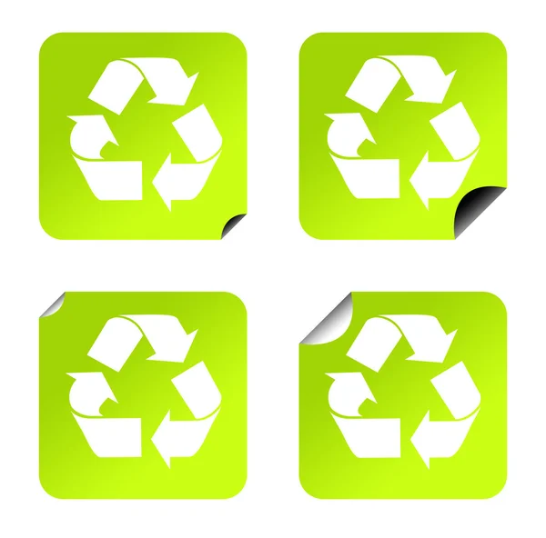 Recykling naklejki — Zdjęcie stockowe