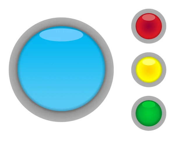 Ícones de botão em branco — Fotografia de Stock
