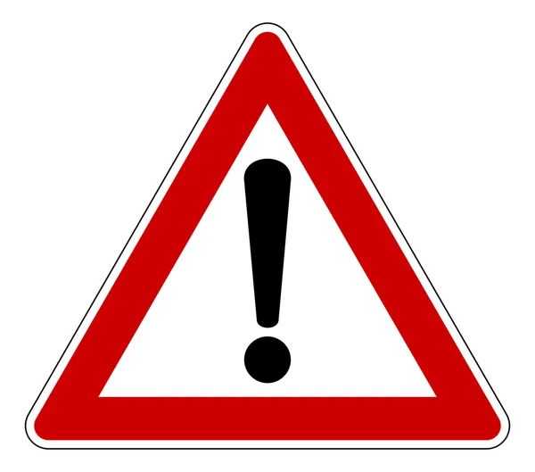 Triangle warning sign — Stock Photo, Image