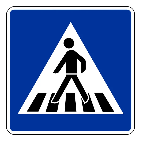 Fußgängerüberweg-Schild — Stockfoto