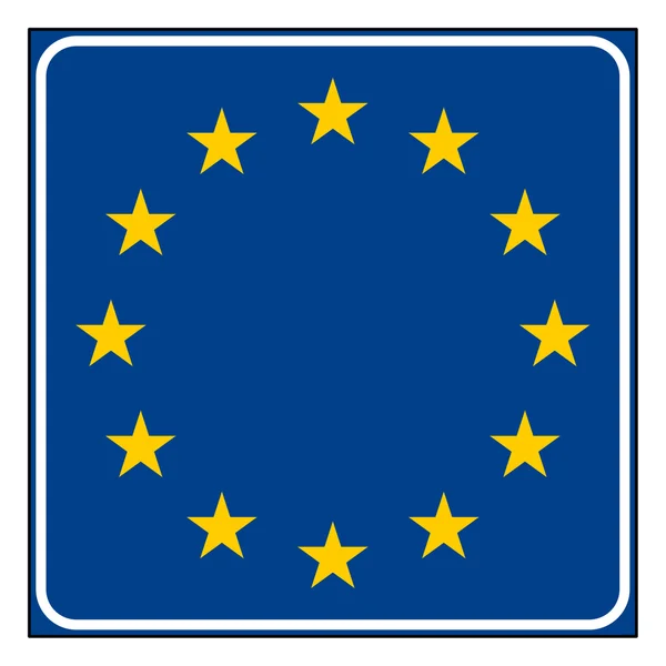 Unione europea cartello stradale — Foto Stock