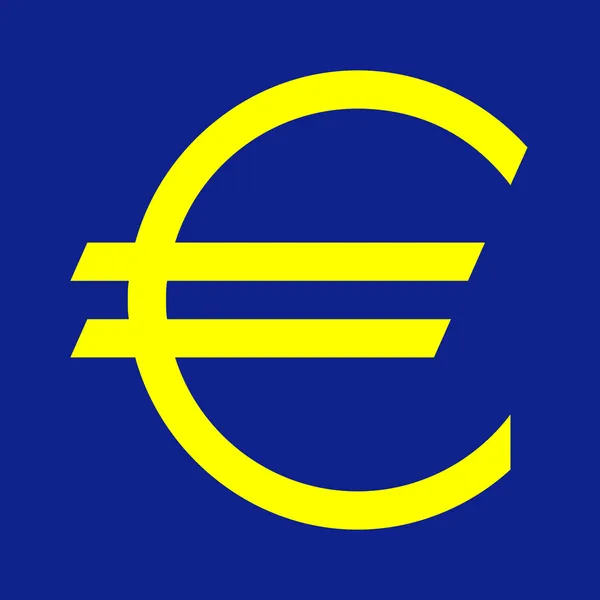 Símbolo da moeda europeia — Fotografia de Stock
