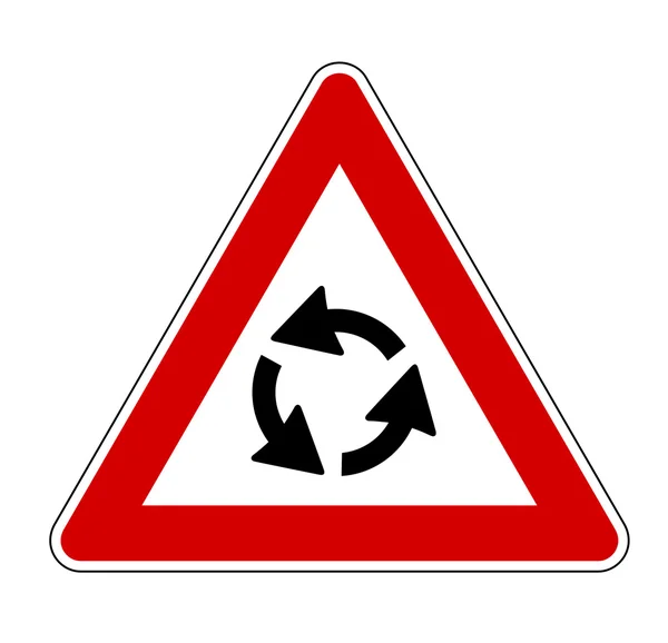 Znak drogowy Ronda — Zdjęcie stockowe