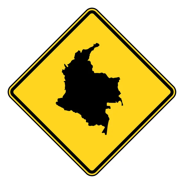 Columbia mapa sinal de estrada — Fotografia de Stock
