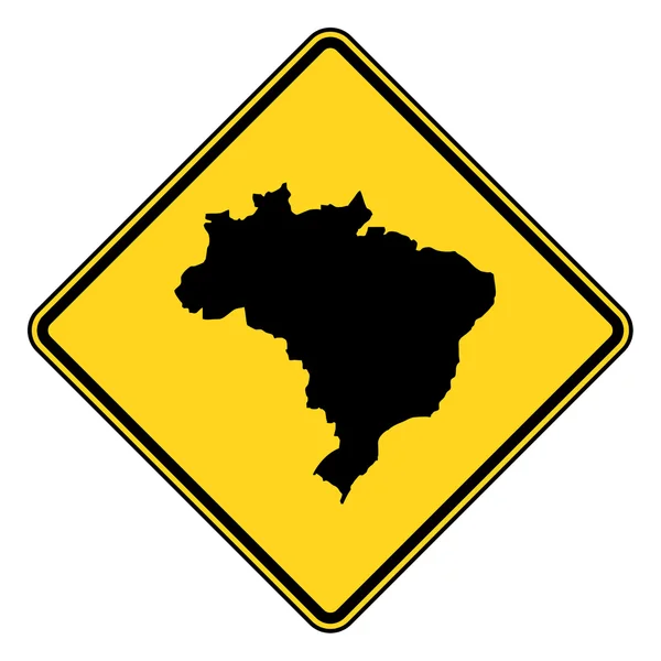 Brasil sinal de estrada — Fotografia de Stock