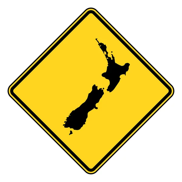 Nuova Zelanda cartello stradale — Foto Stock