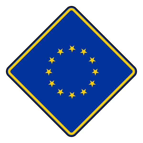 Europäisches Verkehrszeichen — Stockfoto