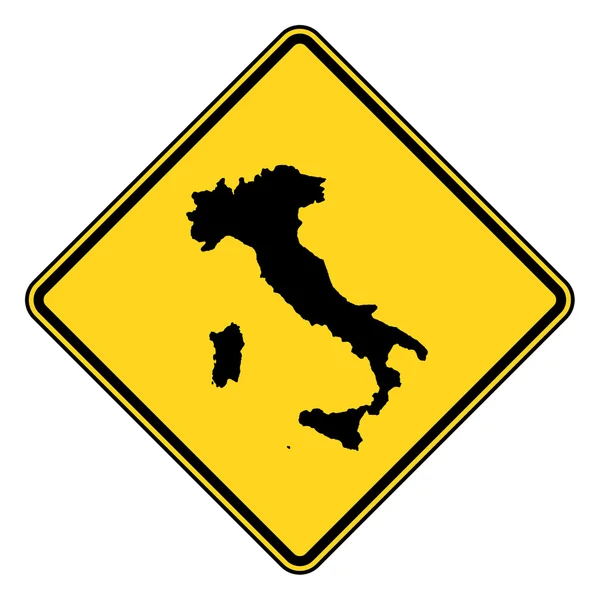 Znak drogowy Włochy — Zdjęcie stockowe