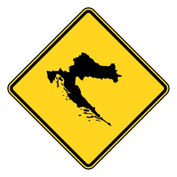 Дорожный знак Хорватии — стоковое фото