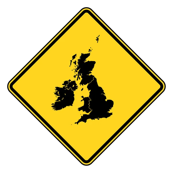 Велика Британія дорожній знак — стокове фото